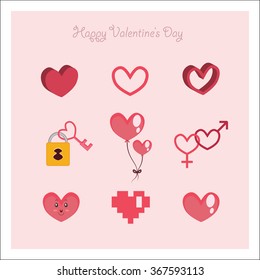 Valentines day hearts