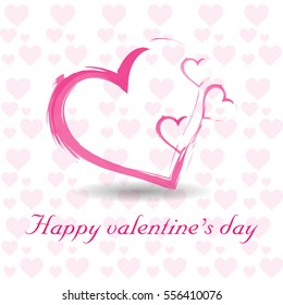 Valentines Day with hearts.