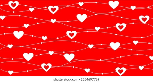 Valentine's Day Hearts Background red pattern