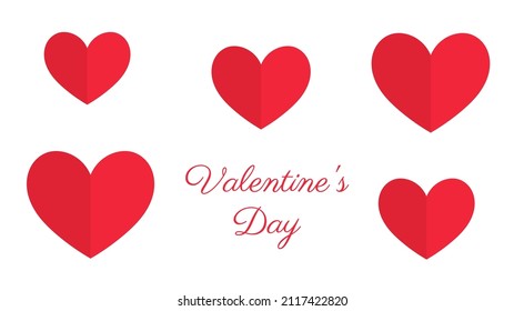 Tarjeta de corazones de San Valentín. Ilustración vectorial.