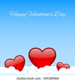 Valentine's Day - Hearts and clouds
