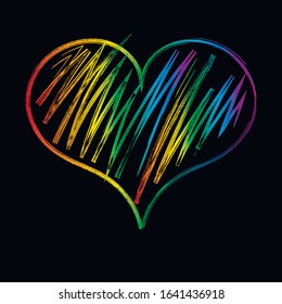 Valentines Day hearts. Decorations for greeting cards for design. holiday of all lovers.LGBT