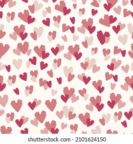 Valentines day hearts and love surface pattern