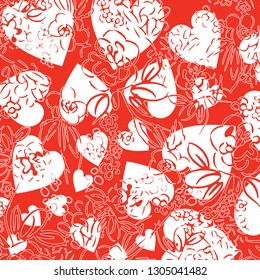 Valentines Day, Hearts pattern. background