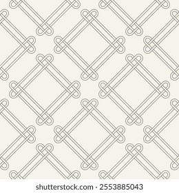 Valentine's Day hearts pattern. Celtic seamless pattern. Abstract graphic wallpaper. Vector tileable illustration. Interlaced geometric ornament.