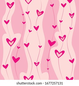 valentine's day hearts pink lovely seamless texture