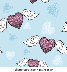 Valentine's Day. Hearts seamless background