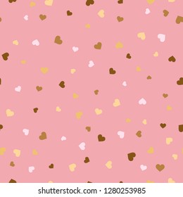 Valentine's Day hearts seamless pattern. Vector Illustration