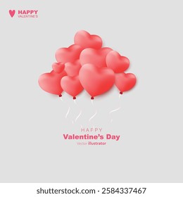 Valentine's day hearts shape design. Templates for social media posts backgrounds, cover, poster, banners, marketing, sales promotion copy space background