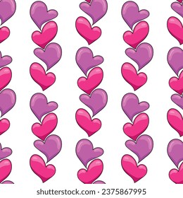 Valentine's Day hearts vector pattern