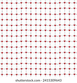 Valentine's day hearts vector seamless pattern.