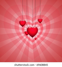 valentine's day hearts wallpaper vector illustration