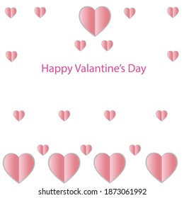 Valentine's Day heart-shaped cards represent the heart on the day of love.
