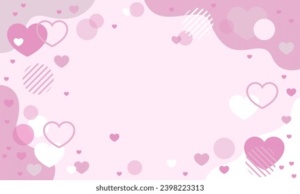 Valentine's day holiday backdrop. Red, pink background. Love heart celebration. Heart, Background, Valentine, Pink, Abstract, Vector