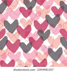 Valentine's day holiday backdrop texture, diversity group design.  Pastel Rainbow Conversation Hearts Background. 