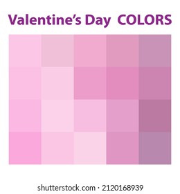 valentine's day holiday color palette vector, soft purple, calm pink, pinkish beige, powder pink, powder purple, nonbright, modern trendy colors for cards, digital vector background, linkedin banner