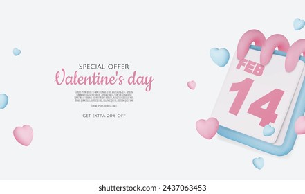 Valentines day holiday gift card.