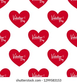 Valentine's Day Holiday Seamless Pattern Background. Vector Illustration.