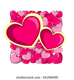 valentines day, holiday, valentine day, pattern of bright hearts, pink hearts