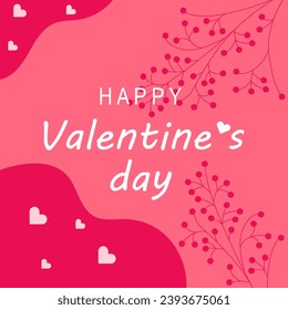 Valentine's Day holidays square template. Special offer template design. Vector illustrations for social media banners and website, online shopping, sale ads, greeting cards, marketing material