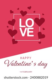 Valentine's Day holidays  template. Special offer template design. Vector illustrations for social media banners and website, sale ads. Vector.