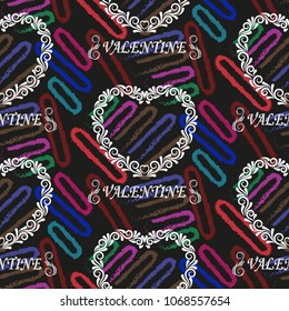 Valentine's Day, the human heart, love Background texture.  Endless abstract pattern.