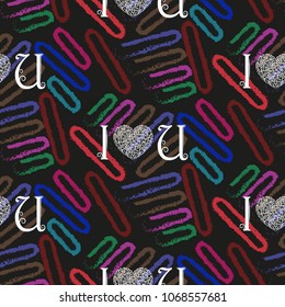 Valentine's Day, the human heart, love Background texture.  Endless abstract pattern.