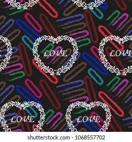 Valentine's Day, the human heart, love Background texture.  Endless abstract pattern.