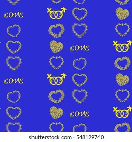 Valentine's Day, the human heart, love Background texture.  Endless abstract pattern.