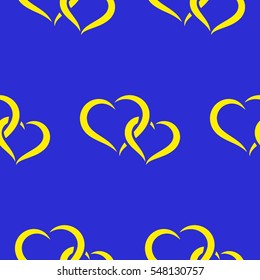 Valentine's Day, the human heart, love Background texture.  Endless abstract pattern.