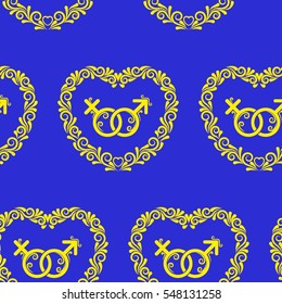 Valentine's Day, the human heart, love Background texture.  Endless abstract pattern.