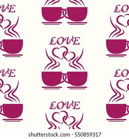 Valentine's Day, the human heart, love Background texture.  Endless abstract pattern.