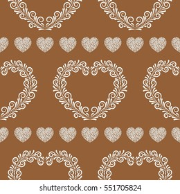 Valentine's Day, the human heart, love Background texture.  Endless abstract pattern.