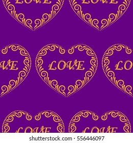 Valentine's Day, the human heart, love Background texture.  Endless abstract pattern.