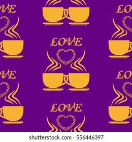 Valentine's Day, the human heart, love Background texture.  Endless abstract pattern.