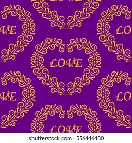Valentine's Day, the human heart, love Background texture.  Endless abstract pattern.