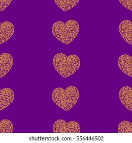 Valentine's Day, the human heart, love Background texture.  Endless abstract pattern.