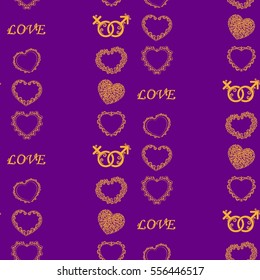 Valentine's Day, the human heart, love Background texture.  Endless abstract pattern.