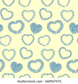 Valentine's Day, the human heart, love Background texture.  Endless abstract pattern.