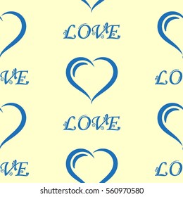 Valentine's Day, the human heart, love Background texture.  Endless abstract pattern.
