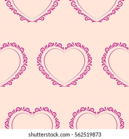 Valentine's Day, the human heart, love Background texture.  Endless abstract pattern.
