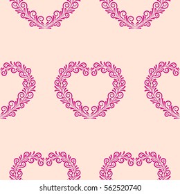 Valentine's Day, the human heart, love Background texture.  Endless abstract pattern.