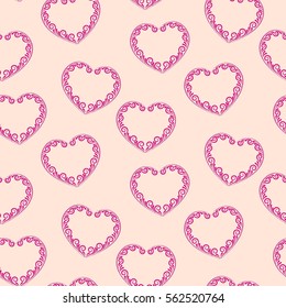 Valentine's Day, the human heart, love Background texture.  Endless abstract pattern.