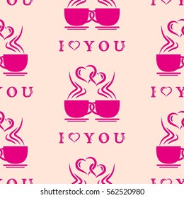 Valentine's Day, the human heart, love Background texture.  Endless abstract pattern.