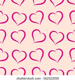 Valentine's Day, the human heart, love Background texture.  Endless abstract pattern.