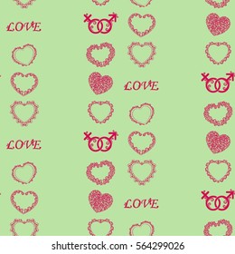 Valentine's Day, the human heart, love Background texture.  Endless abstract pattern.