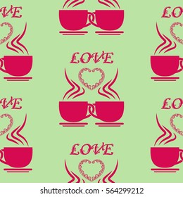 Valentine's Day, the human heart, love Background texture.  Endless abstract pattern.