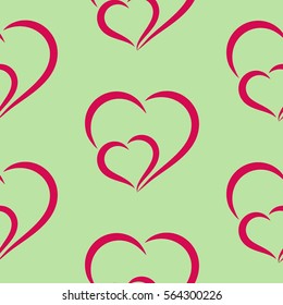 Valentine's Day, the human heart, love Background texture.  Endless abstract pattern.