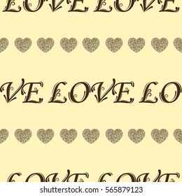 Valentine's Day, the human heart, love Background texture.  Endless abstract pattern.