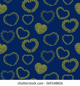 Valentine's Day, the human heart, love Background texture.  Endless abstract pattern.
